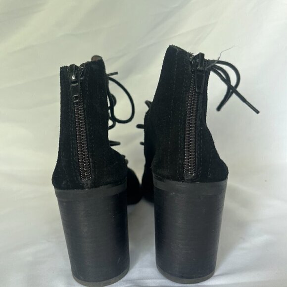 Jeffery Campbell lace up black heeled ankle boots size 7.5 - Picture 3 of 7